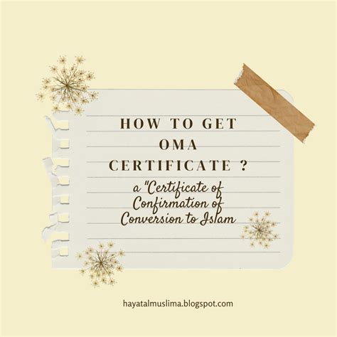 oma certificate online ncmf